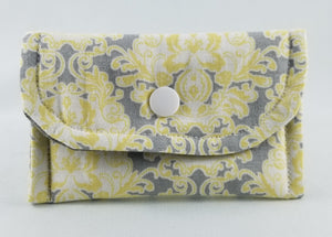 Yellow and Grey - Credit Card Pouch