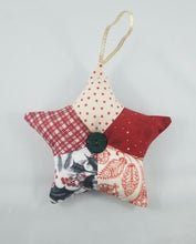 Red Patchwork Star - Christmas Tree Decorations
