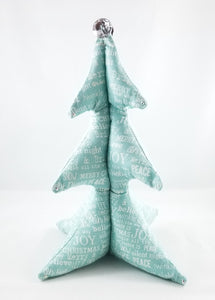 Teal 9" Fabric Christmas Tree