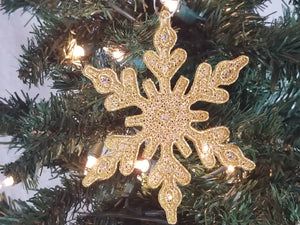 Gold Snowflake Tree Decoration