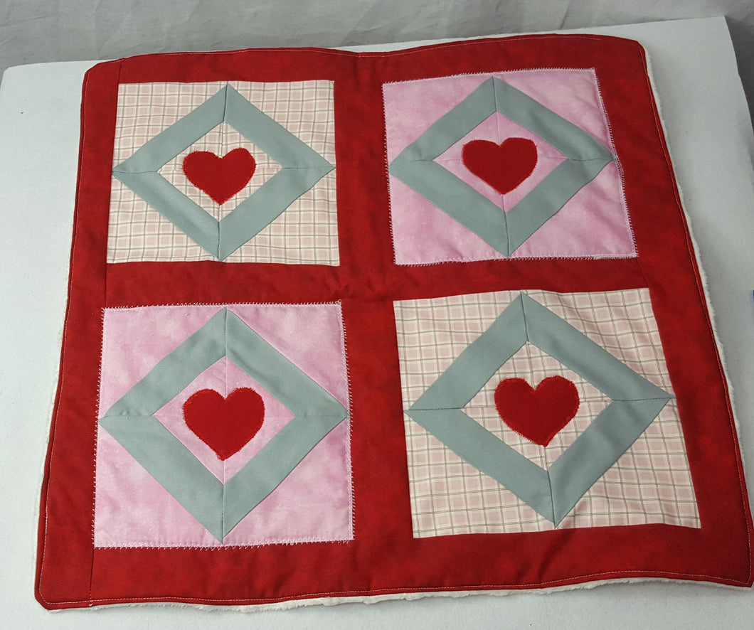 Hopelessly Romantic - Cat or Small Dog Quilted Blanket
