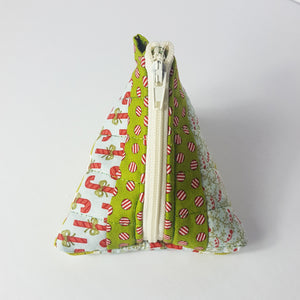 Candy Cane Lane Triangle Coin Pouch
