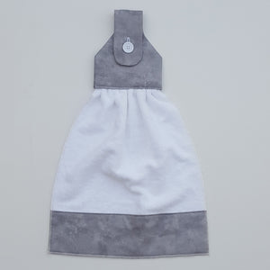 Grey White - Hanging Towel