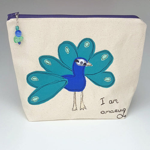 Peacock - Large Pouch / Bag