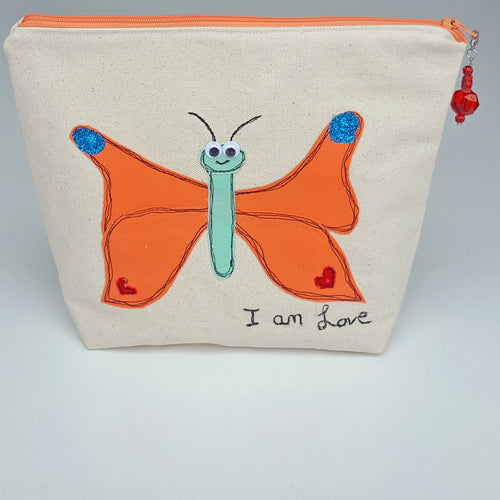 Butterfly, I am Love - Large Pouch / Bag