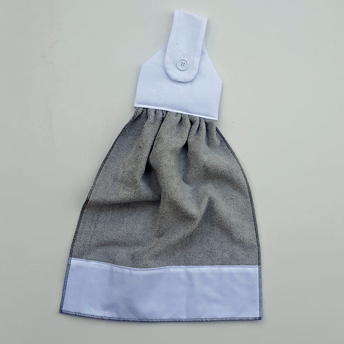 White Grey - Hanging Towel