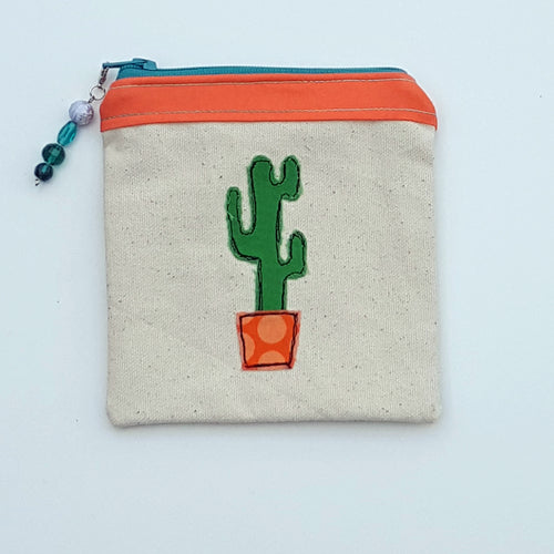Hand Crafted Cactus Coin Pouch