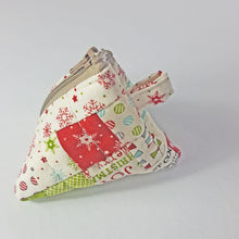 Snowflakes and Joy Triangle Coin Pouch